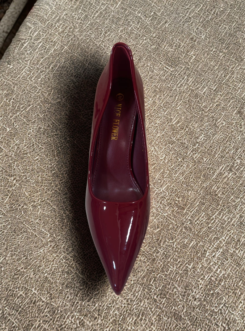 Olivia – Stiletto Heels בצבע אדום לכה