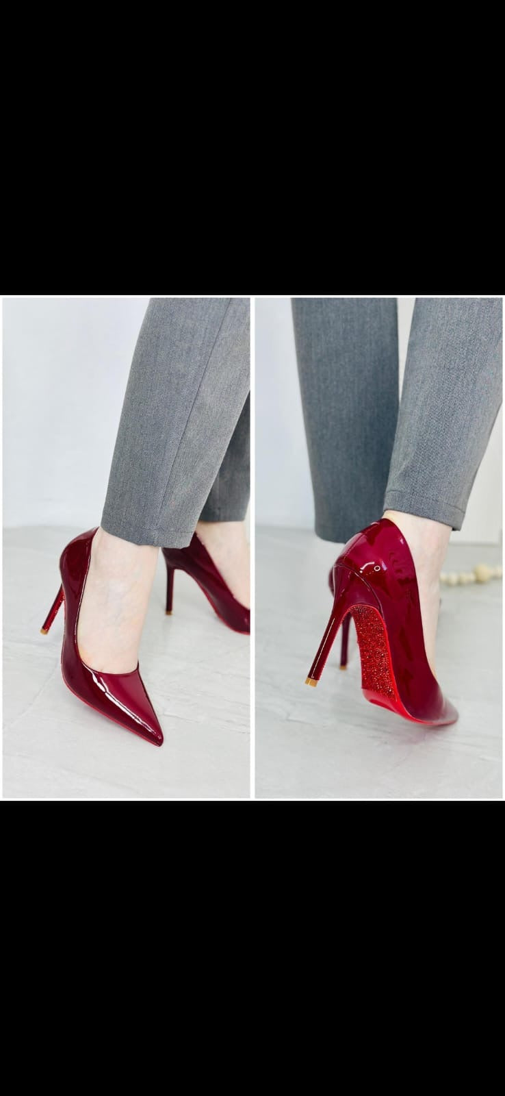 Olivia – Stiletto Heels בצבע אדום לכה