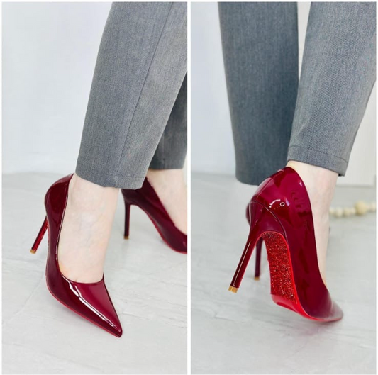 Olivia – Stiletto Heels בצבע אדום לכה