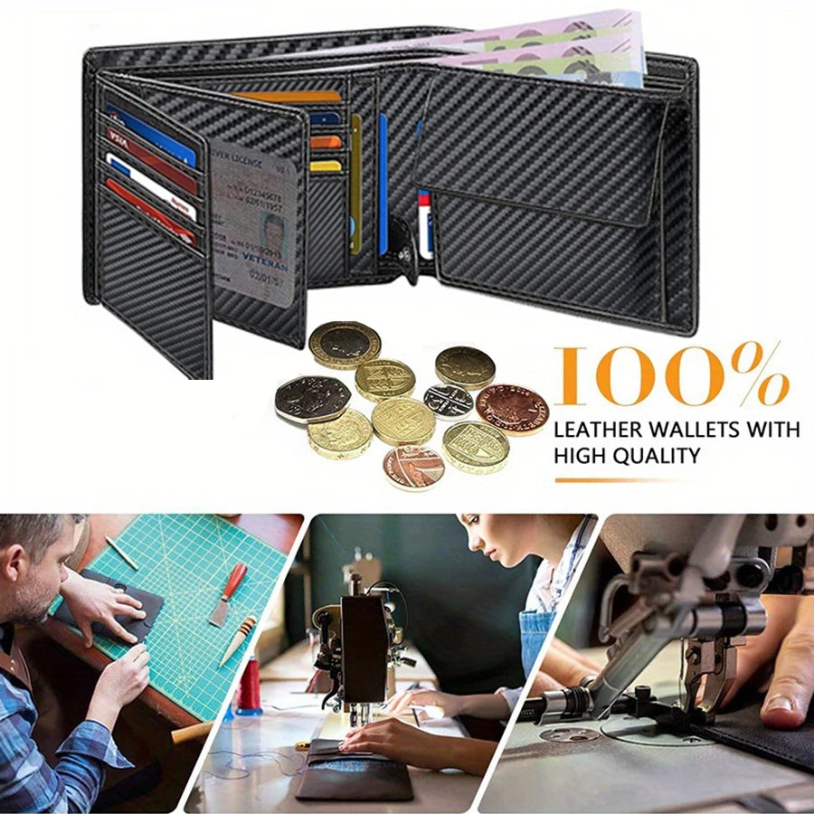 ארנק לגבר עם נוכחות – 15 תאים, הגנה RFID ועיצוב אלגנטי שלא מתפשר