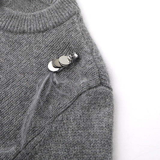 Valencia – קרדיגן סריג עם פאייטים ופרנזים בנוכחות אלגנטית לחורף