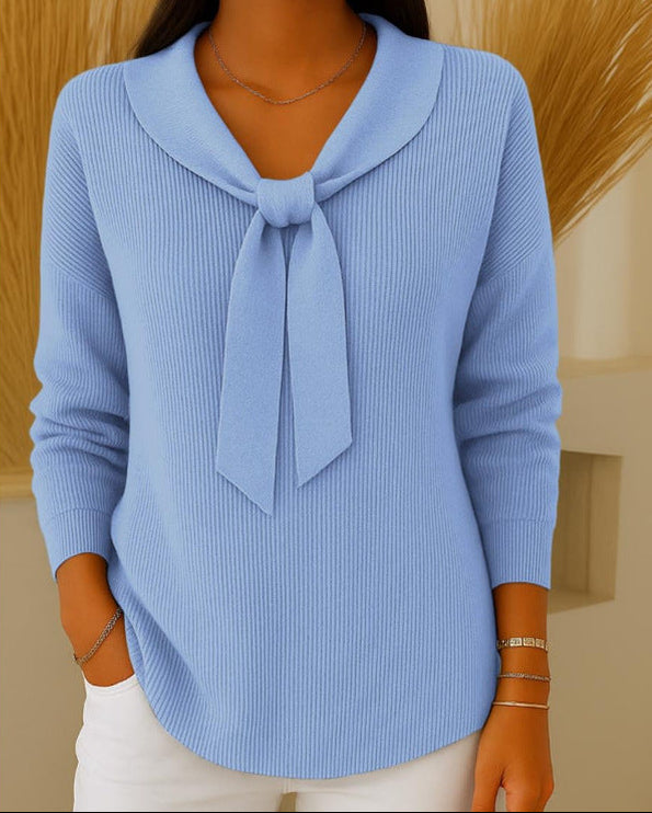 Lioréa – סוודר סרוג בגזרה רפויה עם צווארון פיטר פן