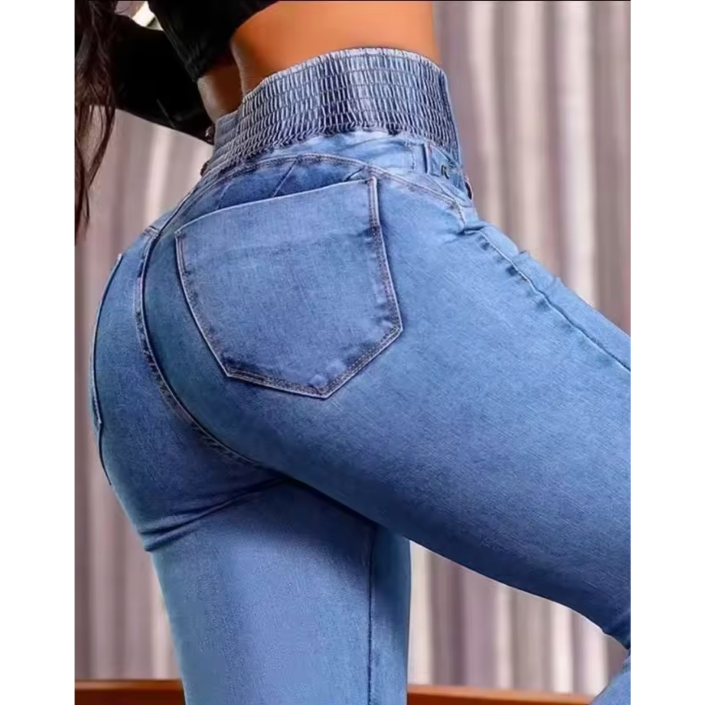 KALINA – ג’ינס מותן גבוהה בגזרה מחטבת