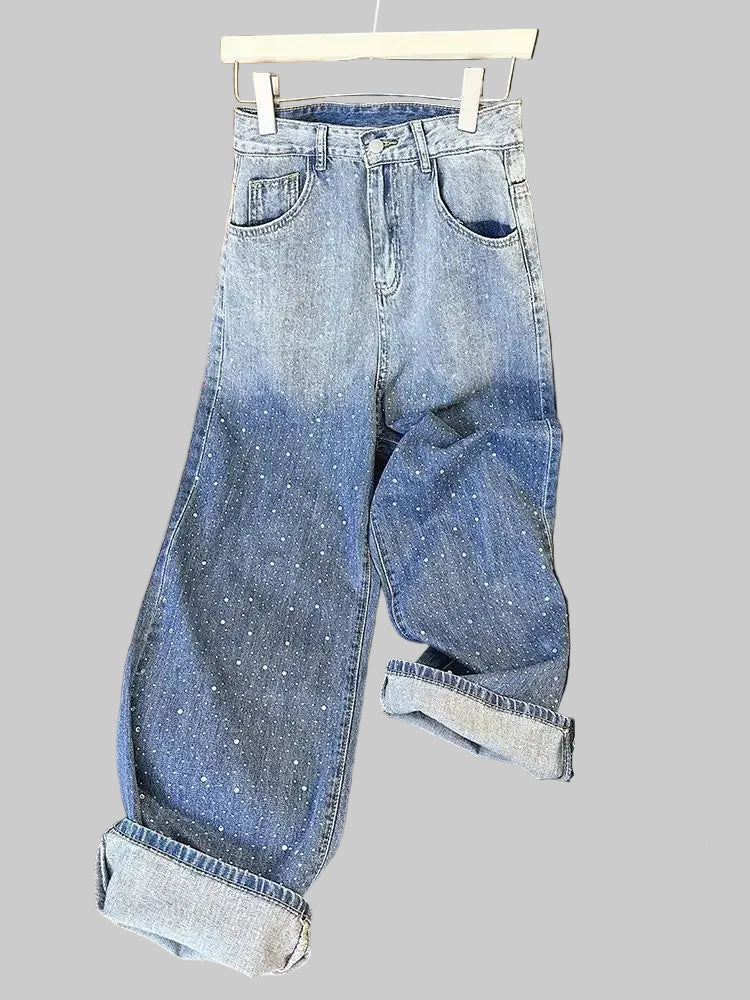 Giselle - ג׳ינס גזרה רחבה בגובה מותן