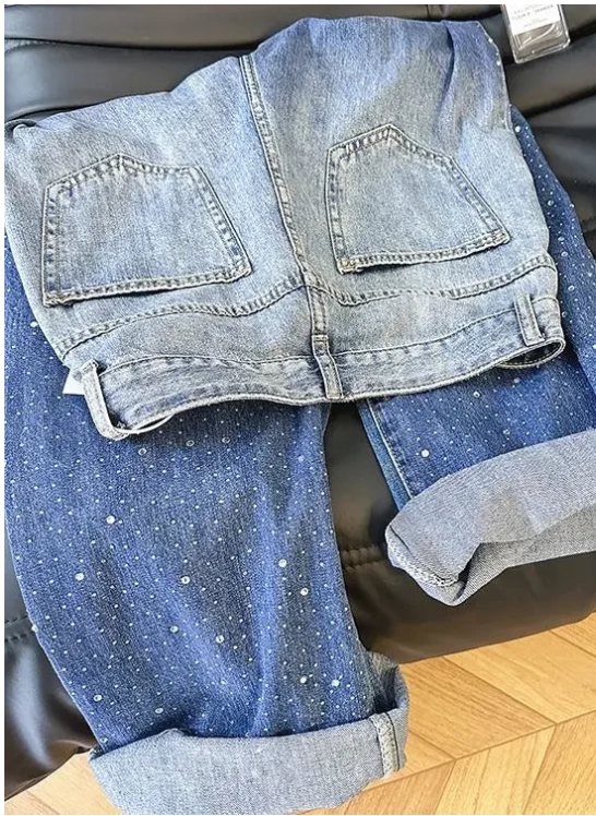 Giselle - ג׳ינס גזרה רחבה בגובה מותן