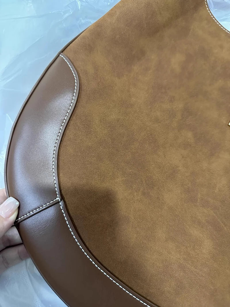 CANDELA תיק כתף זמש רטרו