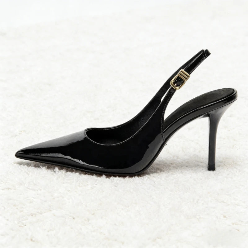 Amelia  – עקב סילינגבק לק קלאסי עם רצועת קרסול