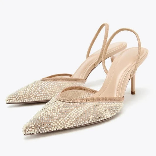 Valencia – עקבים בעיצוב פנינים עדין