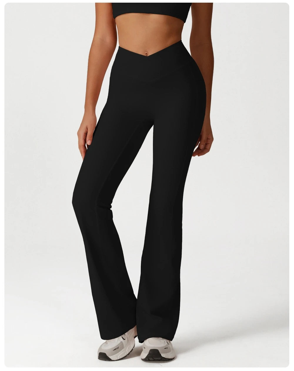 GUADALUPE מכנסי יוגה מתרחבים בגזרת מותן גבוהה