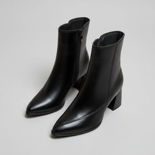 Marwa מגפוני עקב דמוי עור