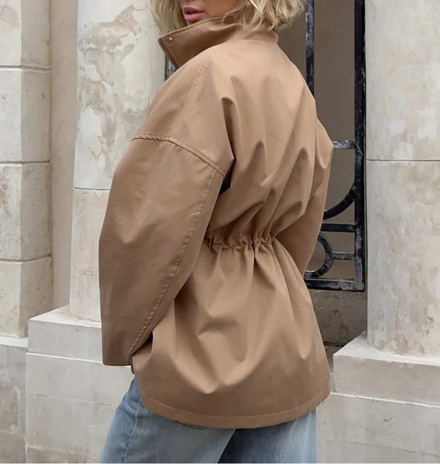 מעיל Éloane – טרנץ׳ באורך בינוני עם מותן מתכווננת