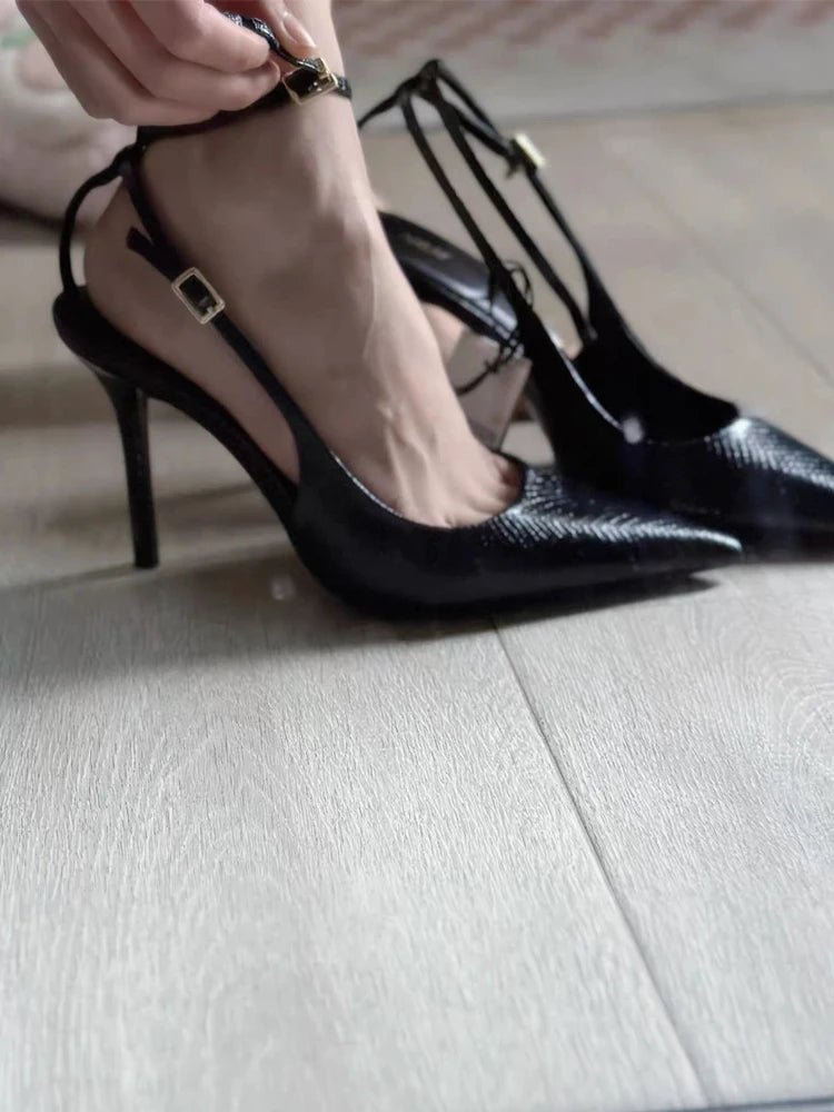 Viperé – סנדלי עקב בהדפס נחש יוקרתי