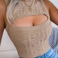 CAMILA טופ קרופ סרוג