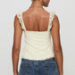 FLORENCIA טופ תחרה קצר עם גב פתוח