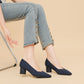 Aveline – נעלי עקב סרוגות נשיות בעיצוב נקי ואלגנטי (גובה 6 ס״מ)