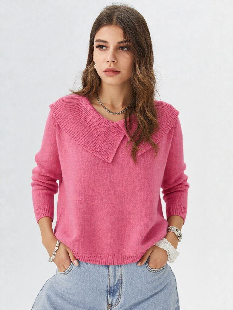 Lunette – סריג סרוג עם צווארון דש ושרוול ארוך