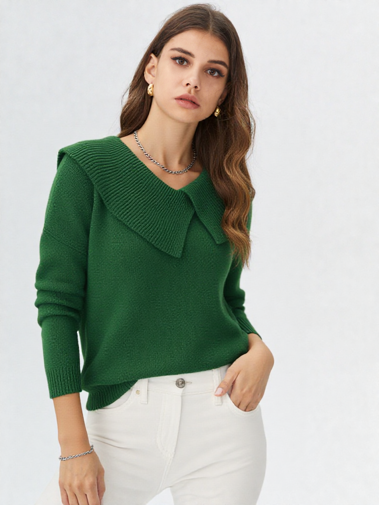 Lunette – סריג סרוג עם צווארון דש ושרוול ארוך