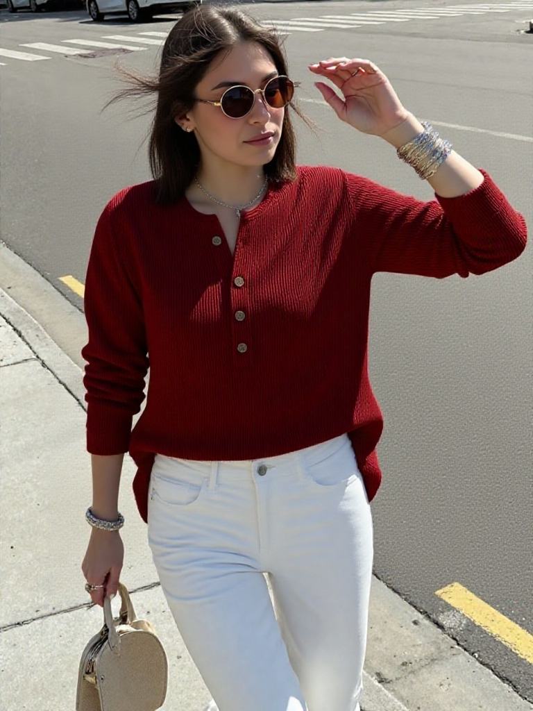 ✨ דגם "Noelia" – חולצה ארוכה בגזרה רפויה ואלגנטית