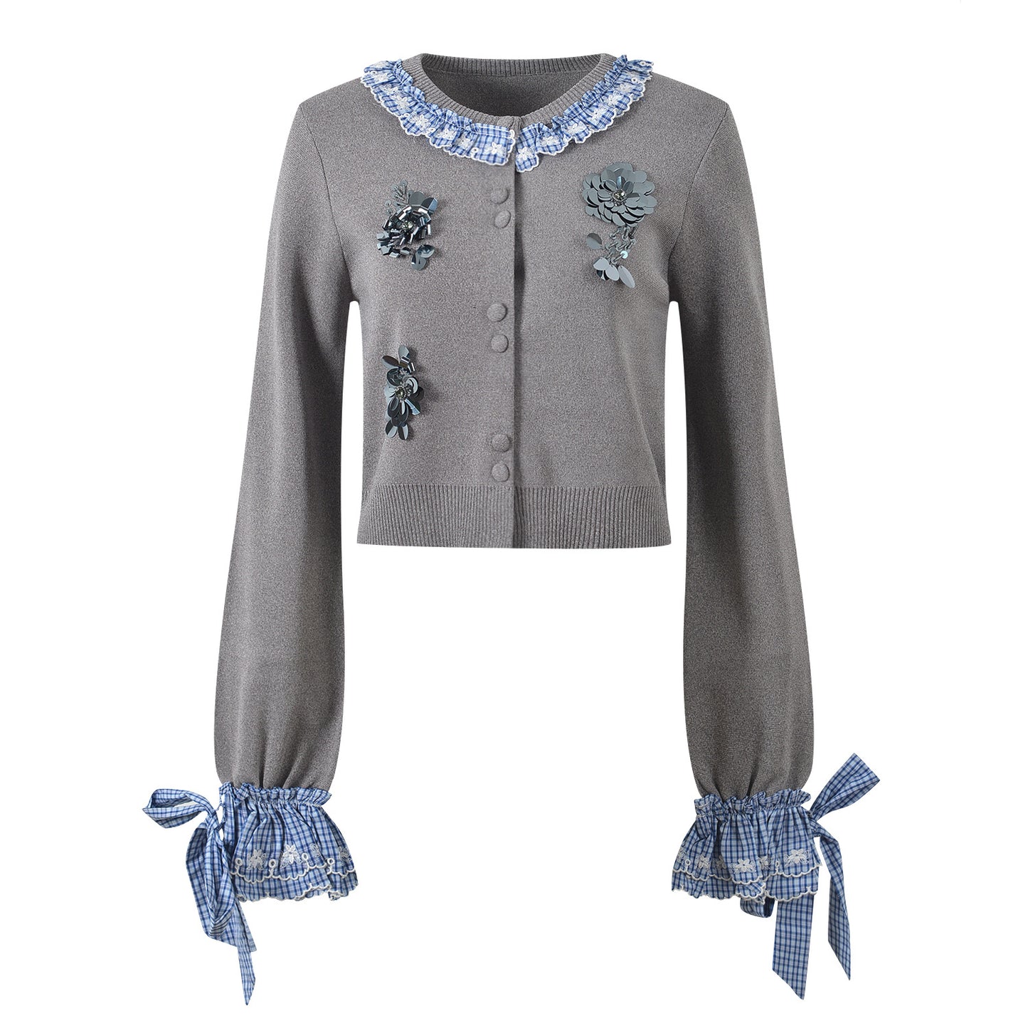 Maelis – קרדיגן סרוג אירופאי קצר עם שרוולי פעמון