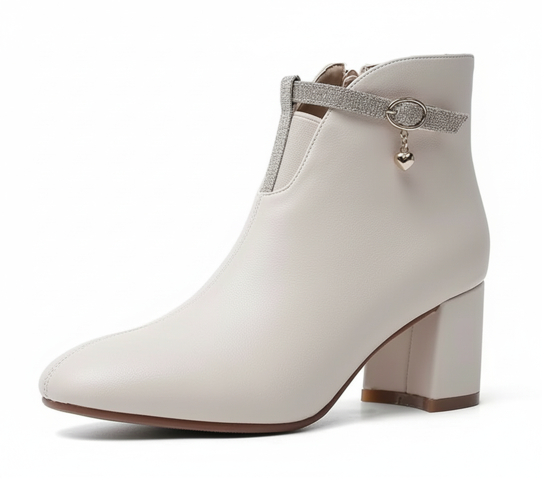 Marvienne – מגפוני PU אלגנטיים עמידים למים עם עקב ריבועי לחורף